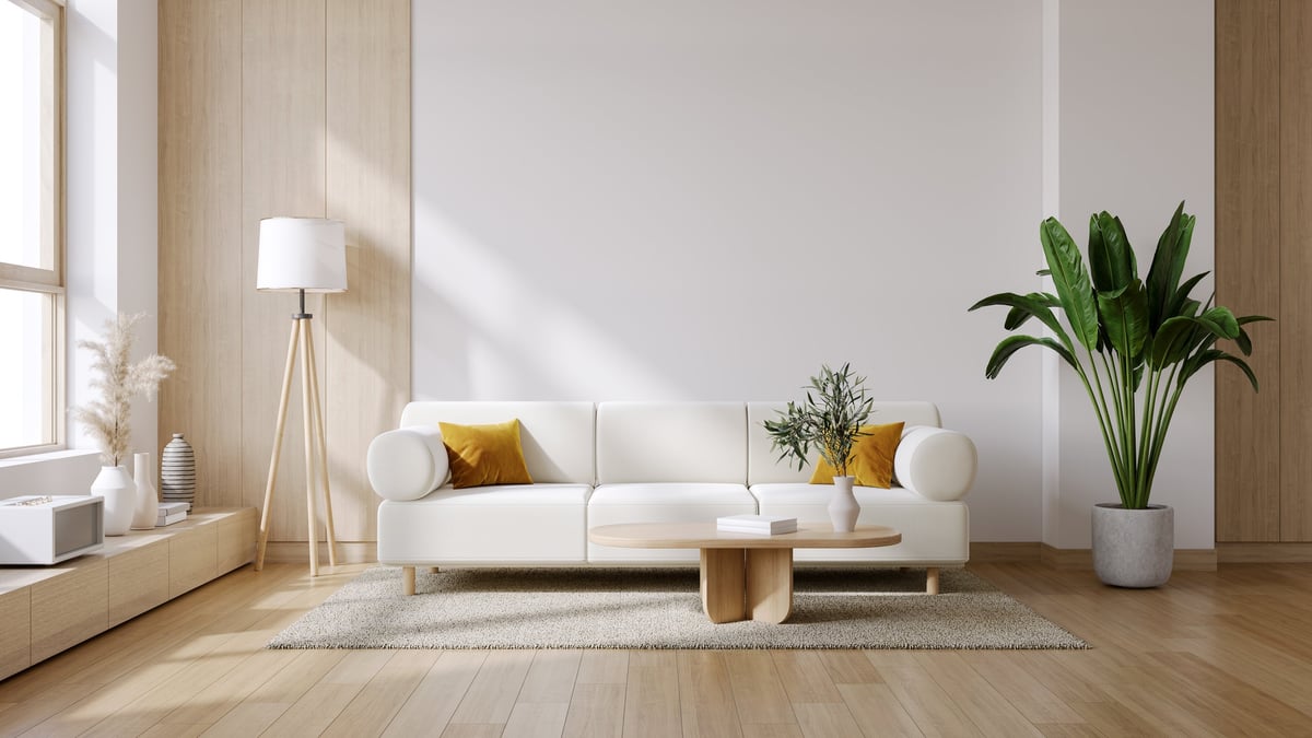 Beautiful clean living room interior